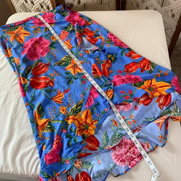 Cynthia Rowley Tropical Hibiscus Wrap Skirt Sarong Women's Size‎ Large new tags - Picture 9 of 9